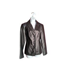 East 5th Women's Black Genuine Leather Jacket Size M